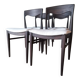 White boucle Scandinavian chairs