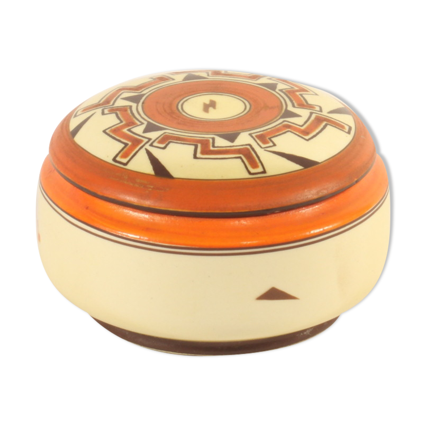 Art deco ceramic bonbonnière by BIHL Czechoslovakia, 1920s.