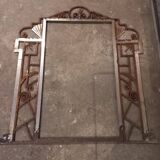Art Deco trumeau mirror in steel