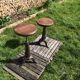 Paire de tabourets industriels vintage 1930