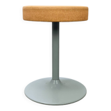 Orange tulip foot stool from the 80s, vintage