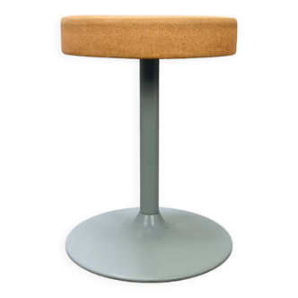 Orange tulip foot stool from the 80s, vintage