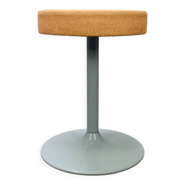 Orange tulip foot stool from the 80s, vintage
