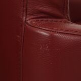 Vintage Couple Red Sofas Armchairs High Quality Faux Leather