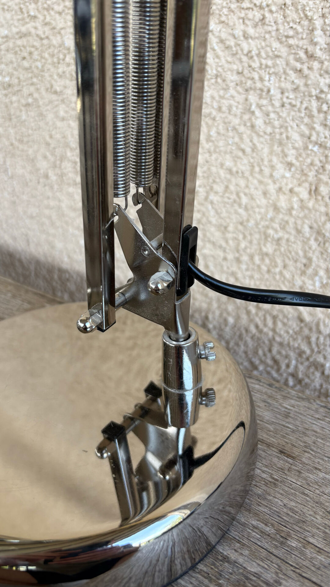 Lampe de bureau acier nickelé