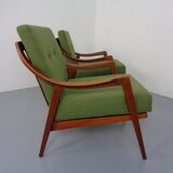 Danish Filigree Teak Armchairs, 1960s, Set of 2