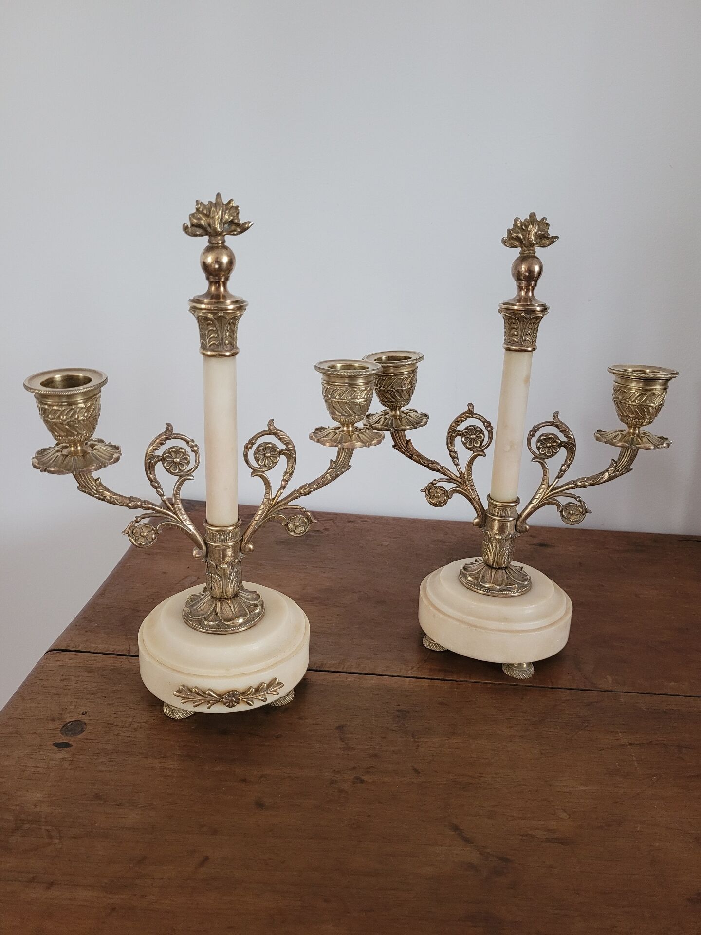 Pair of candelabra / chandeliers Louis XVI
