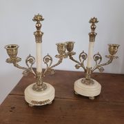 Paire de candélabres / chandeliers Louis XVI