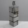 Curtis Jere vintage design lamp base "Building" chrome steel 1970s