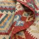 Tapis Kilim afghan fait main, tapis tribal géométrique en laine 83 x 130 cm