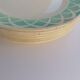 6 flat plates, Badonvillers earthenware, lagoon green, 60s