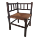 Turned wooden corner chair