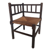 Chaise d'angle bois tourné