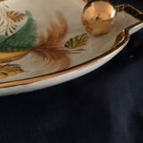Tray, signed Bequet Quaregnon, Belgium, gilded with fine gold, numbered 14