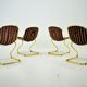 Midcentury set of four dining chairs, italy, 1970s