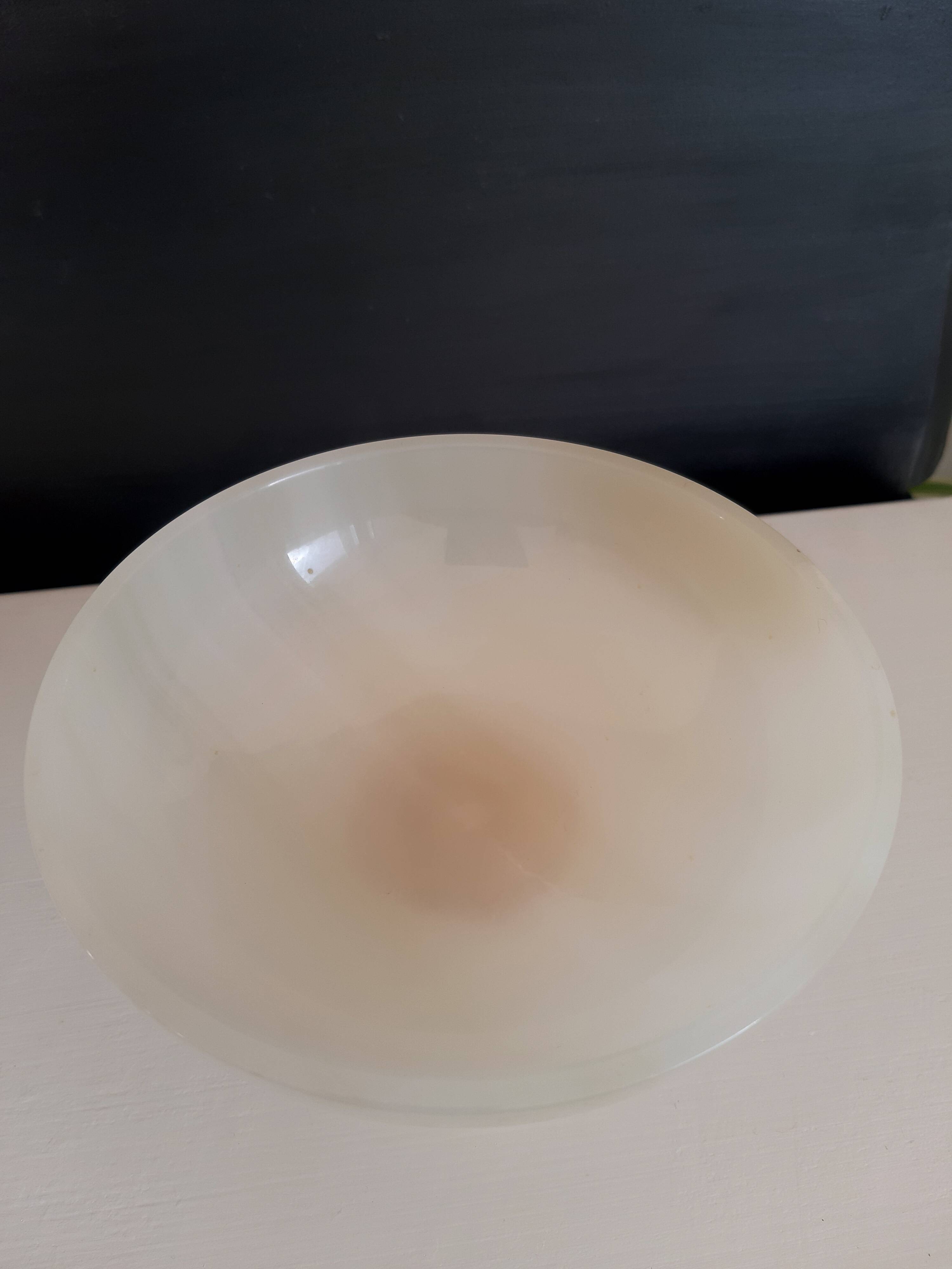 Alabaster cup and 3 eggs