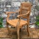 Barber's armchair in wood cannage and straw 1900