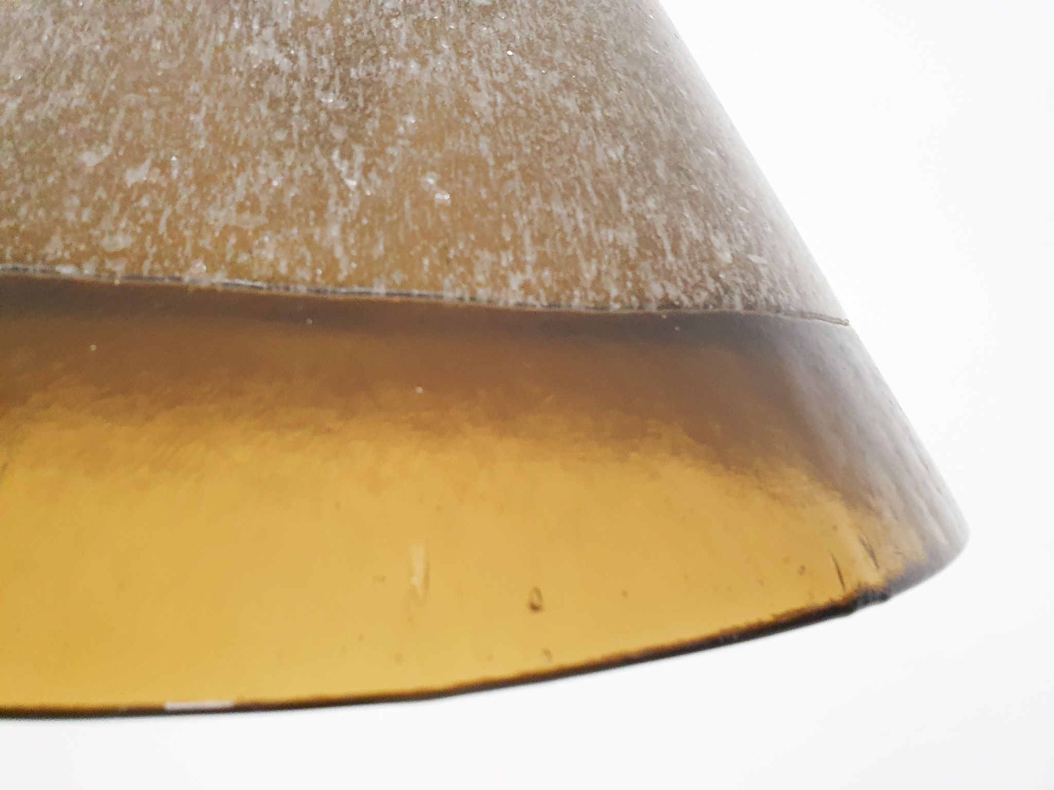 Suspension en verre bulles brun par Peill et Putzler, Allemagne 1960's