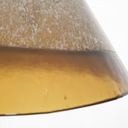 Suspension en verre bulles brun par Peill et Putzler, Allemagne 1960's