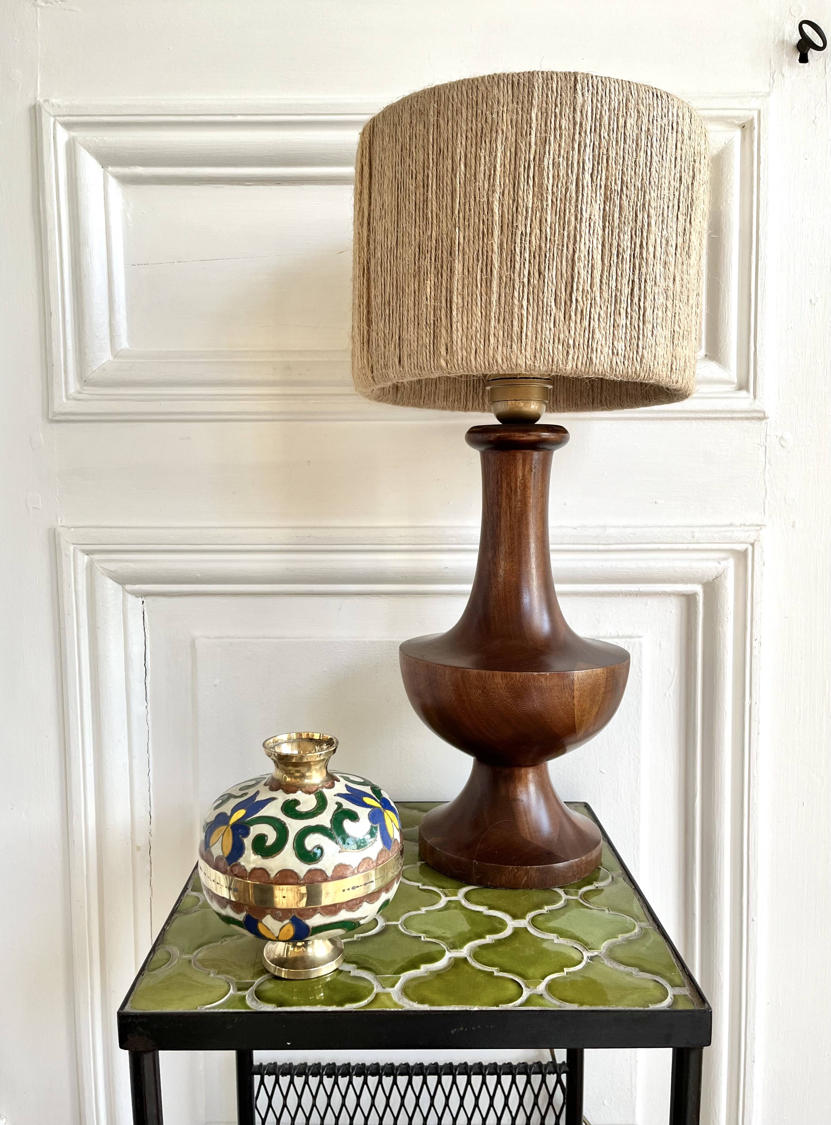vase laiton émail cloisonné décor d'iris