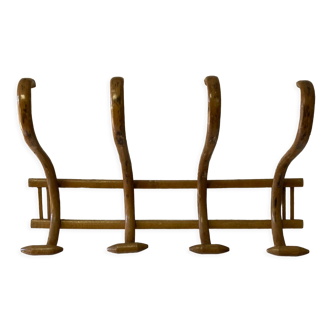 Curved wooden hook