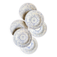 6 assiettes creuses Boch La Louvière en faïence émaillée bleue, service "Copenhague" - années 1920-30