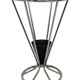Vintage Umbrella stand chrome round black Dutch Art Deco