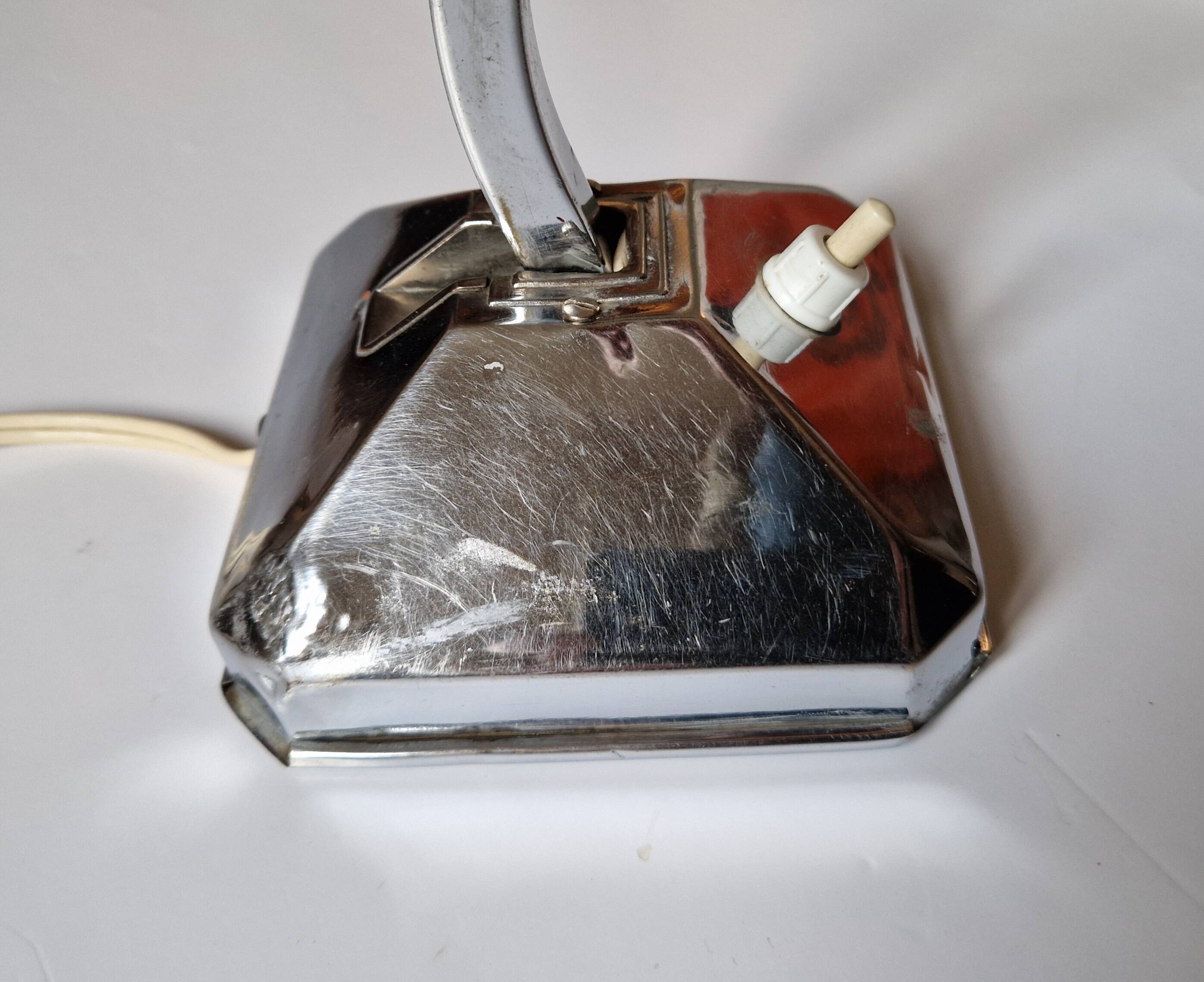 Pirouette art deco desk lamp, 1930s, chrome-plated metal