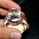 Antique Baccarat tortoiseshell cut crystal liqueur carafe H18cm 1900