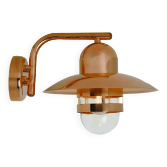 Exterior copper wall light