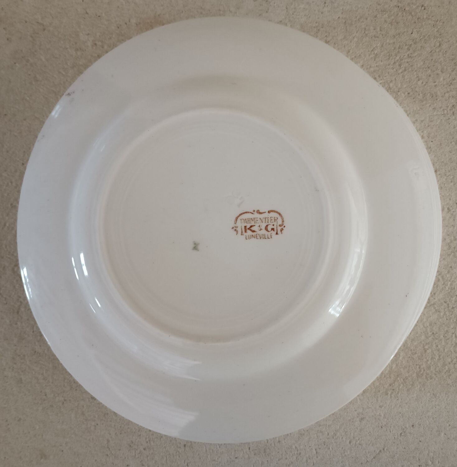 6 plates and vegetable iron earth Lunéville