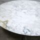 Vintage oval marble table produced by Roche Bobois