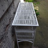 Vintage rattan garden console table