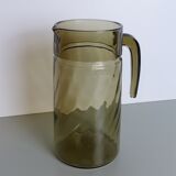 Smoked glass pitcher