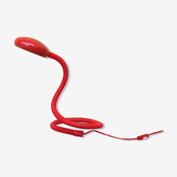 Lampe de bureau « serpent » vintage rouge