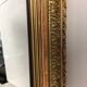 Miroir cadre ancien dit barbizon fin 1800 mouluré bois doré feuilles d'or art