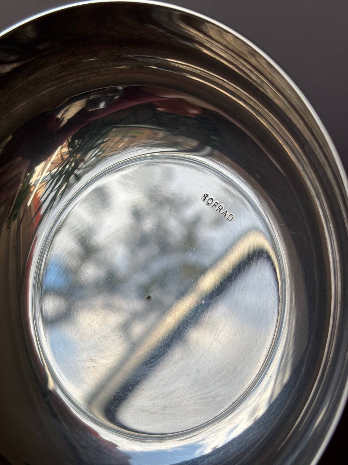 Vintage silver metal aperitif server