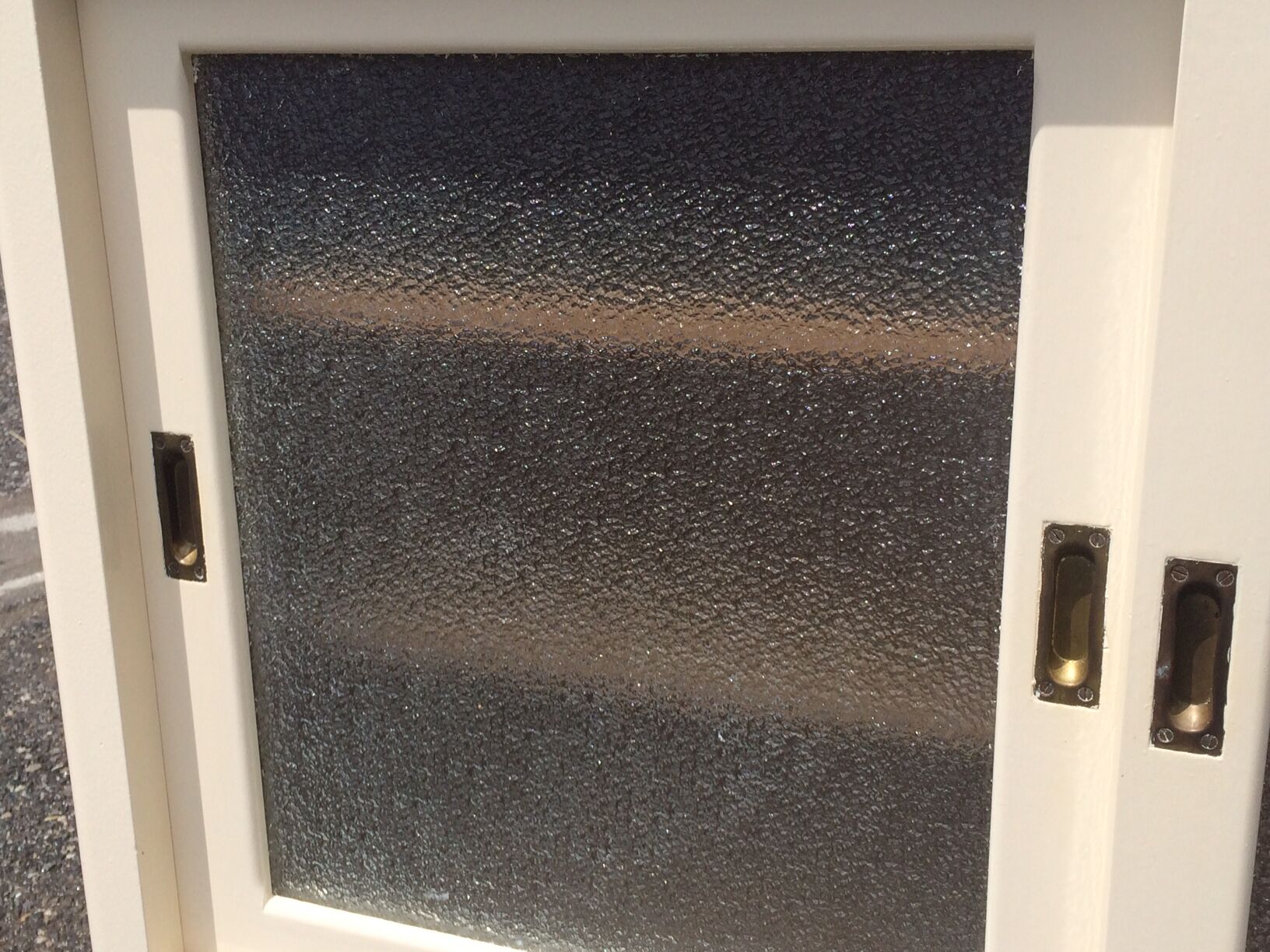 Mado wall shelf 2 sliding doors "frozen" effect windows - 50s