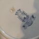 6 blue hollow plates porcelain Gien iron earth