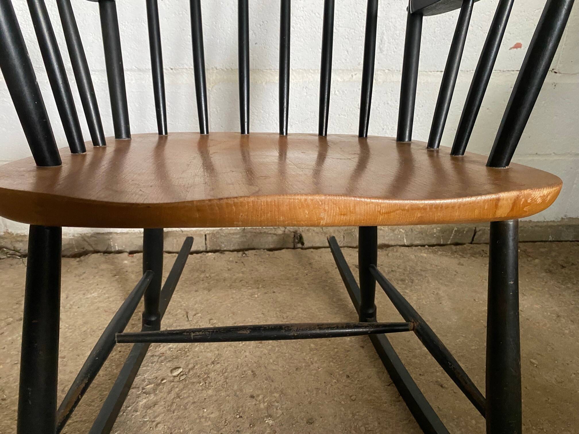 Rocking chair Scandinavian design attributed to Inge Andersson vintage 1960