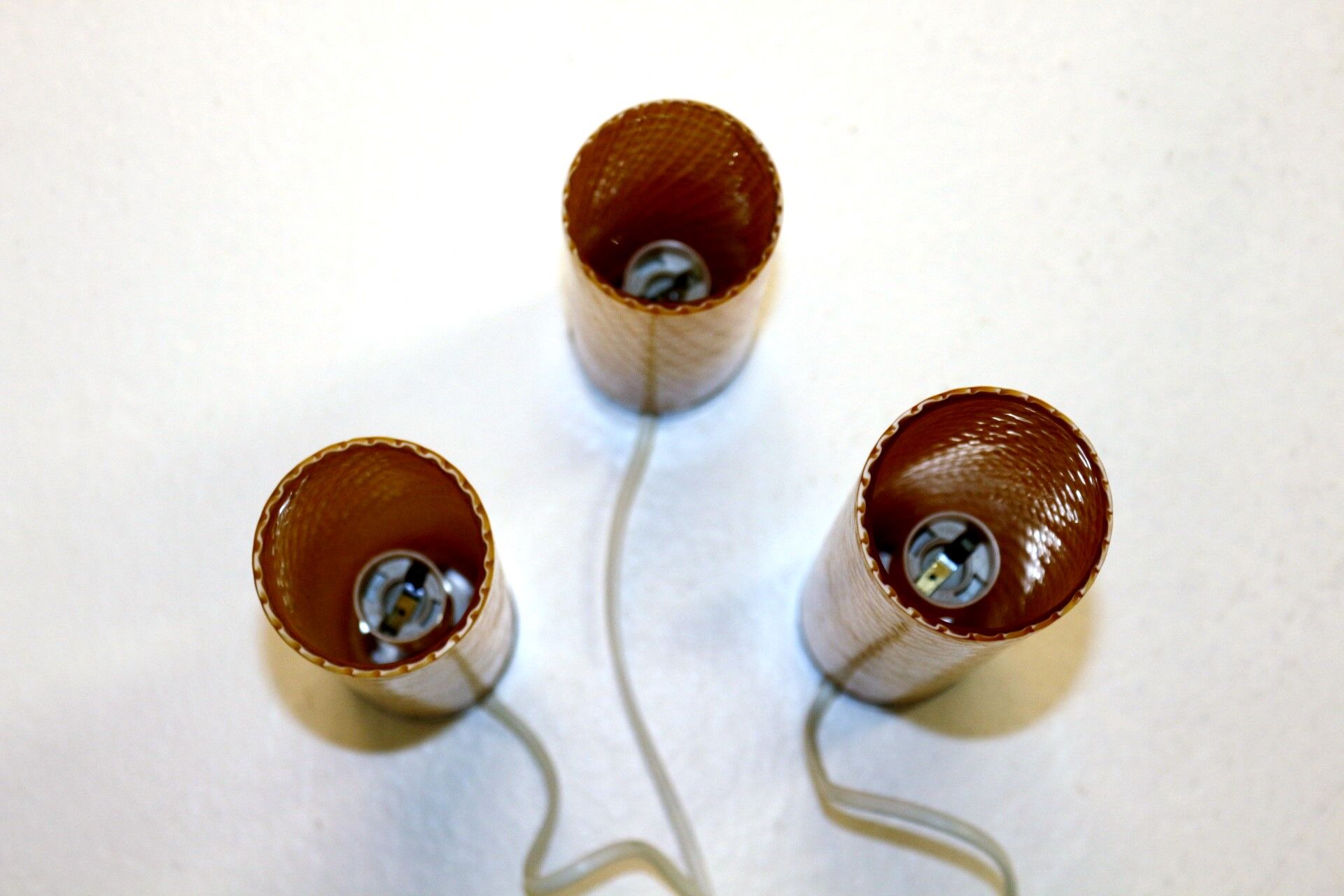 Metal and glass table lamp, Bergborms, Sweden, 1970