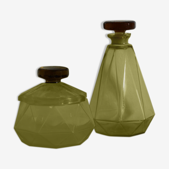 Pair of bathroom bottles