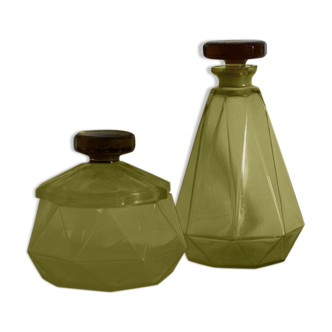 Pair of bathroom bottles