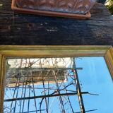 Rustic golden mirror