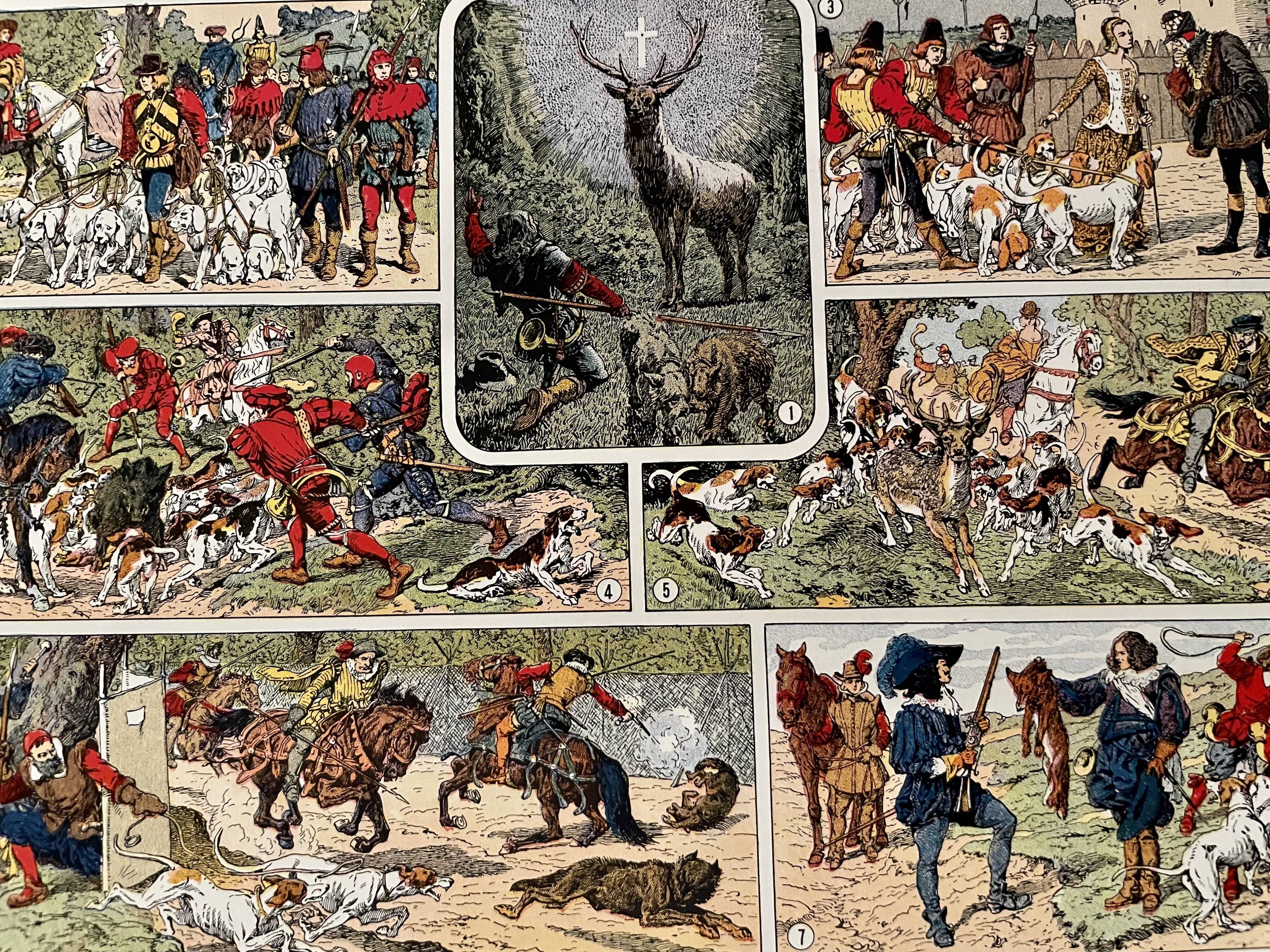 Lithograph on the hunting veneration of 1928