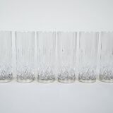 Set of crystal glasses, Italian design, 1960s, production: Italy