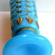 Church vase for offering to the Virgin, starry blue opaline Gold