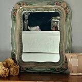 Antique mirror with roses