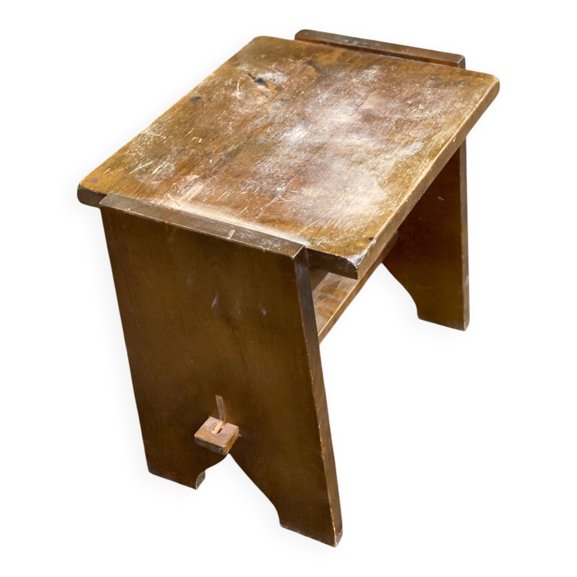 Scandinavian solid wood stool 1950