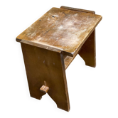 Tabouret scandinave en bois massif 1950
